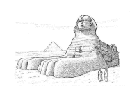 A coloring page of wonders of the world